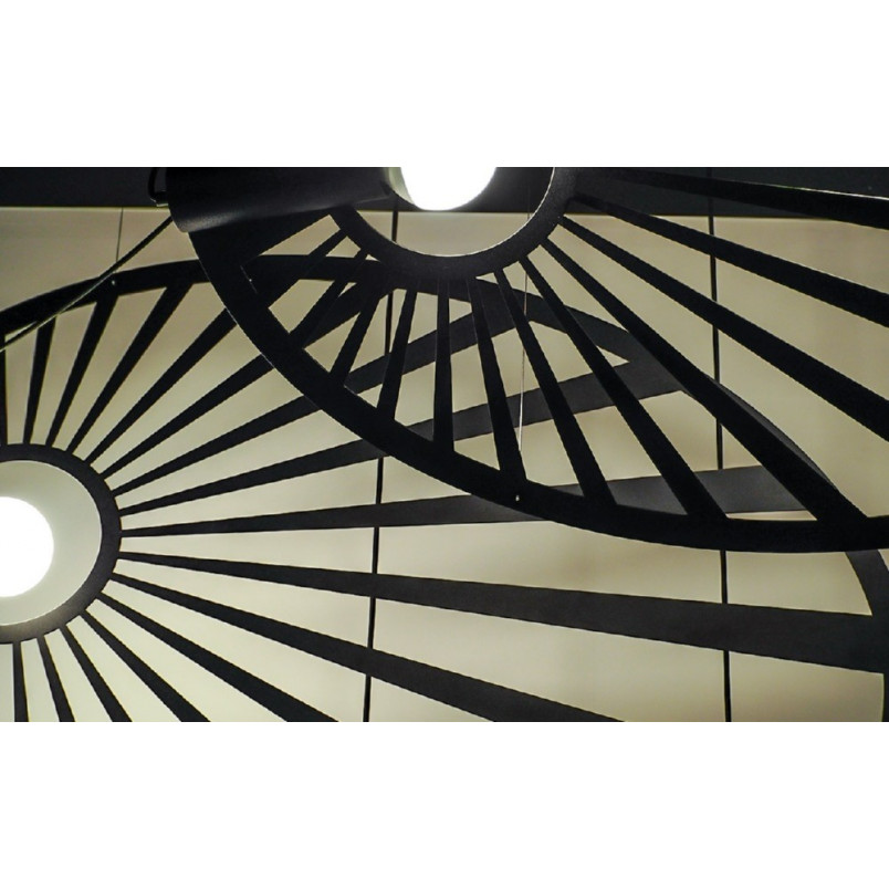 Lampa wisząca Lehdet czarna loft | Thoro - 110cm