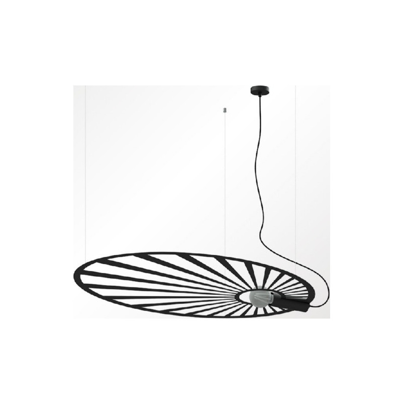 Lampa wisząca Lehdet czarna loft | Thoro - 110cm