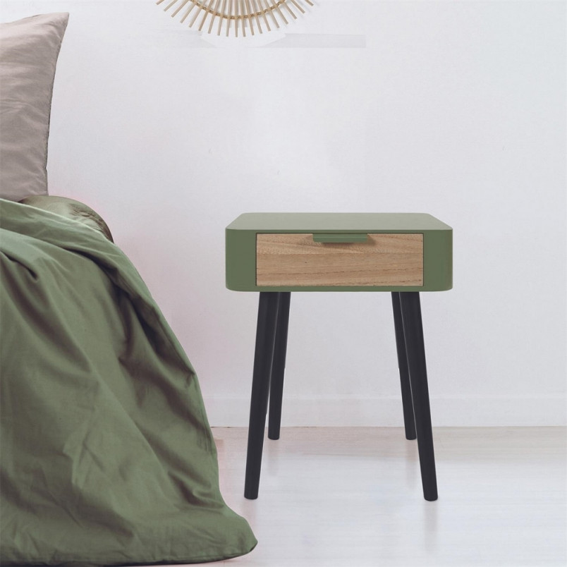 Szafka nocna Padano 35cm zielona Intesi | Skandynawski design