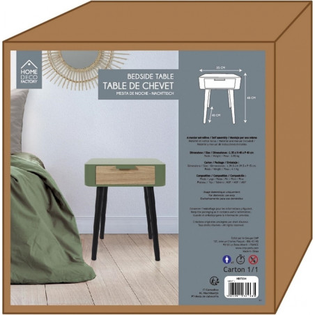 Szafka nocna Padano 35cm zielona Intesi | Skandynawski design