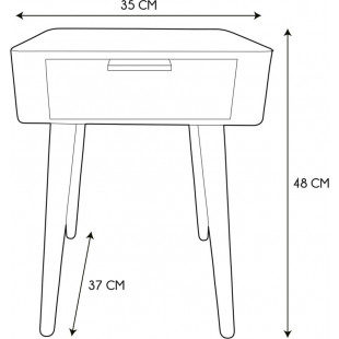 Szafka nocna Padano 35cm zielona Intesi | Skandynawski design