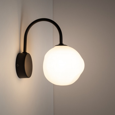 Kinkiet Misty TK Lighting - Szklana Kula | Biały/Czarny
