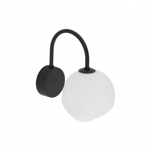 Kinkiet Misty TK Lighting - Szklana Kula | Biały/Czarny