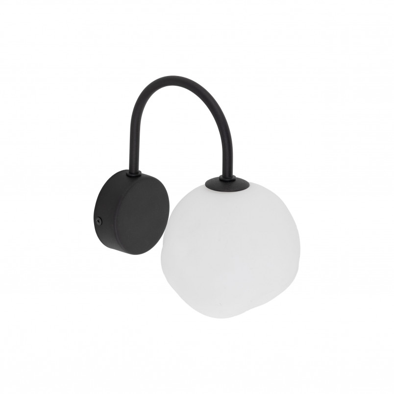Kinkiet Misty TK Lighting - Szklana Kula | Biały/Czarny