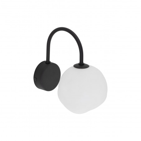 Kinkiet Misty TK Lighting - Szklana Kula | Biały/Czarny