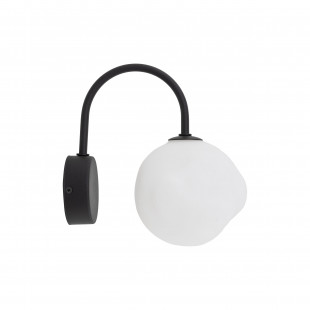 Kinkiet Misty TK Lighting - Szklana Kula | Biały/Czarny