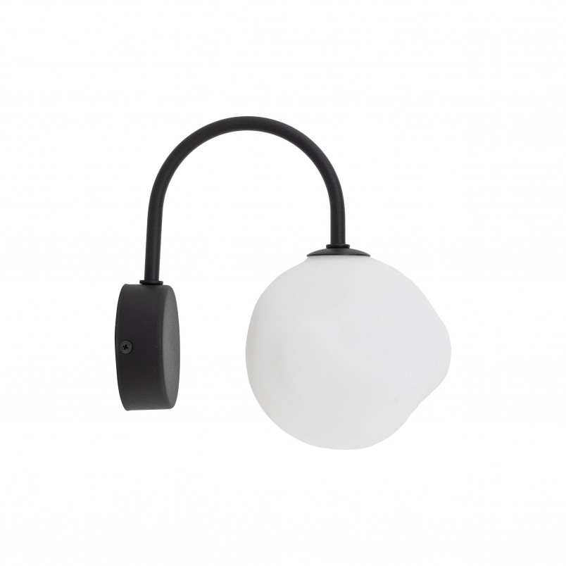 Kinkiet Misty TK Lighting - Szklana Kula | Biały/Czarny