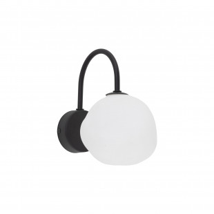 Kinkiet Misty TK Lighting - Szklana Kula | Biały/Czarny