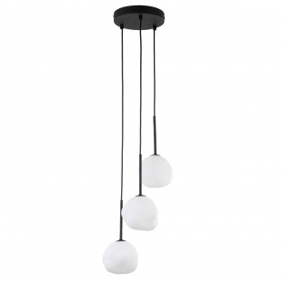 Lampa wisząca Misty III - 3 szkła, biały/czarny | TK Lighting