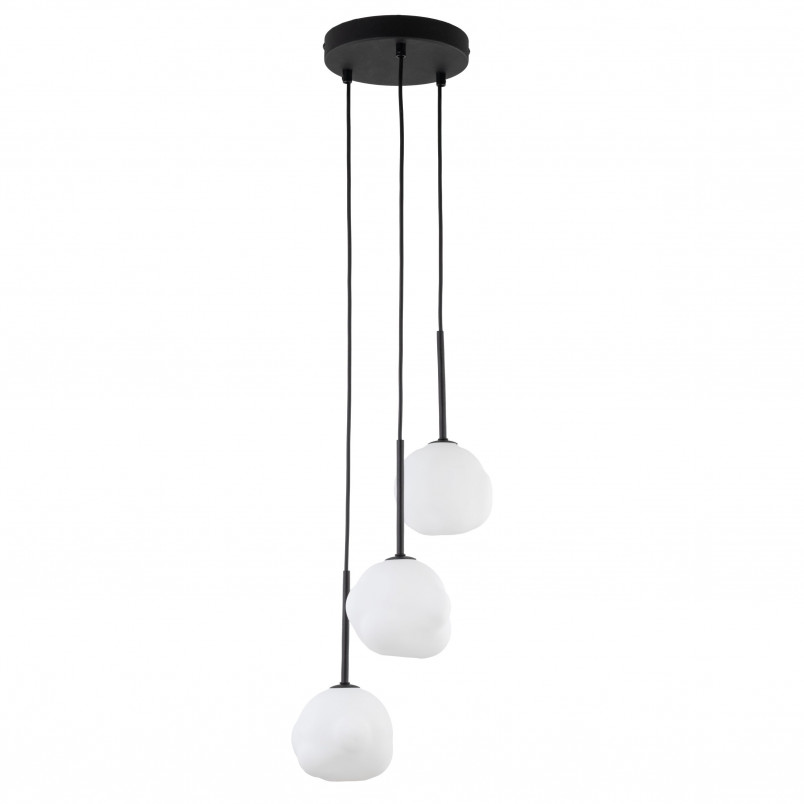 Lampa wisząca Misty III - 3 szkła, biały/czarny | TK Lighting