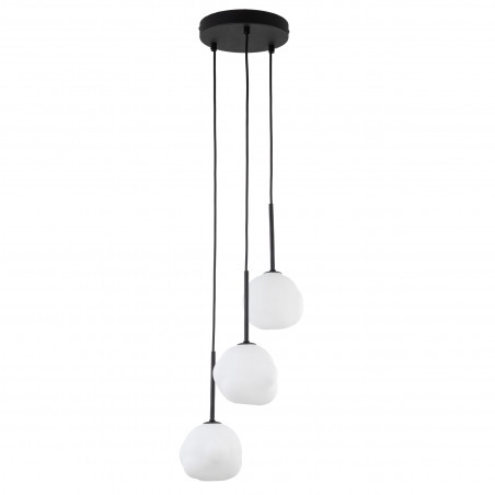 Lampa wisząca Misty III - 3 szkła, biały/czarny | TK Lighting