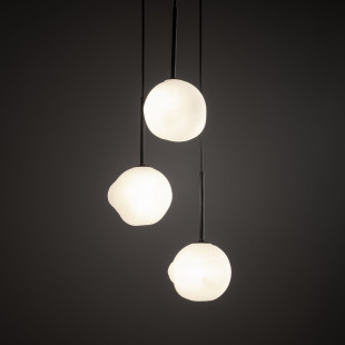 Lampa wisząca Misty III - 3 szkła, biały/czarny | TK Lighting