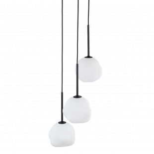 Lampa wisząca Misty III - 3 szkła, biały/czarny | TK Lighting