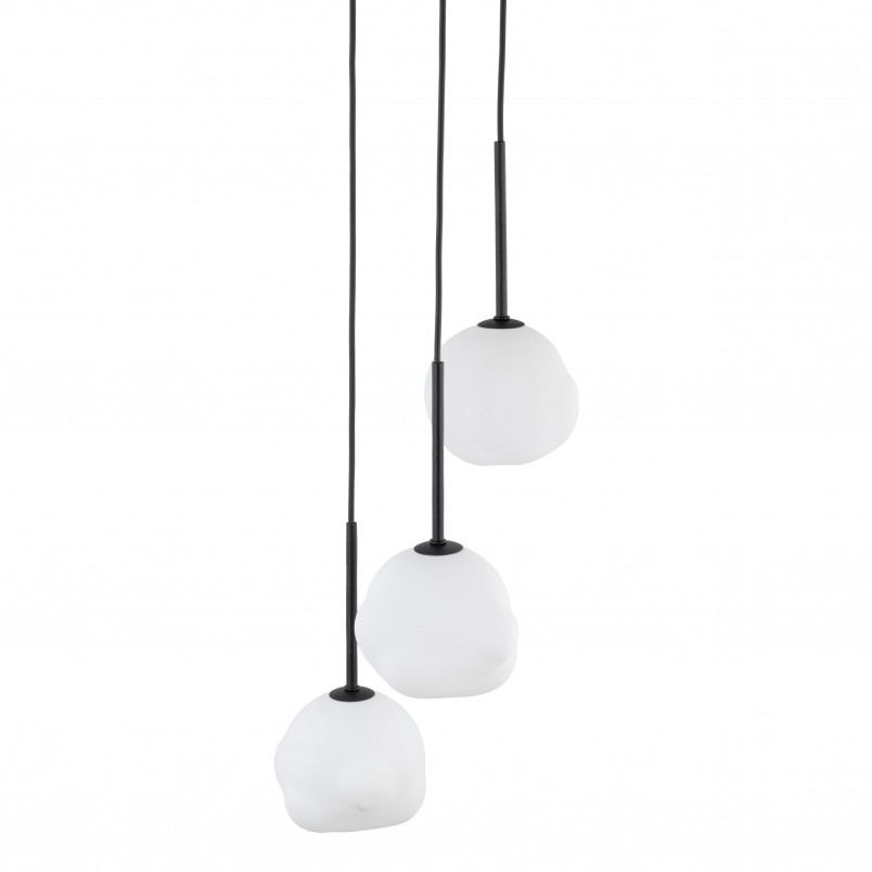 Lampa wisząca Misty III - 3 szkła, biały/czarny | TK Lighting