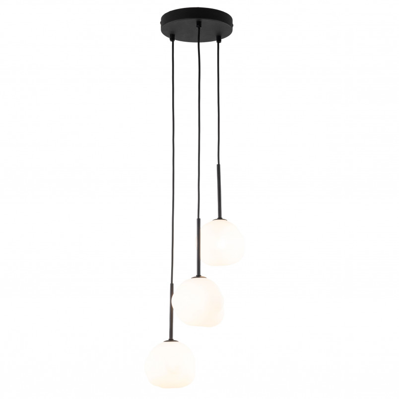 Lampa wisząca Misty III - 3 szkła, biały/czarny | TK Lighting
