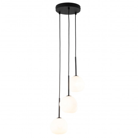 Lampa wisząca Misty III - 3 szkła, biały/czarny | TK Lighting