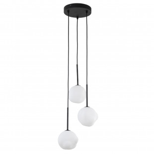 Lampa wisząca Misty III - 3 szkła, biały/czarny | TK Lighting