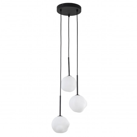 Lampa wisząca Misty III - 3 szkła, biały/czarny | TK Lighting