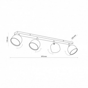 Reflektor sufitowy 4 punktowy Altea biały TK Lighting | Sklep z lampami
