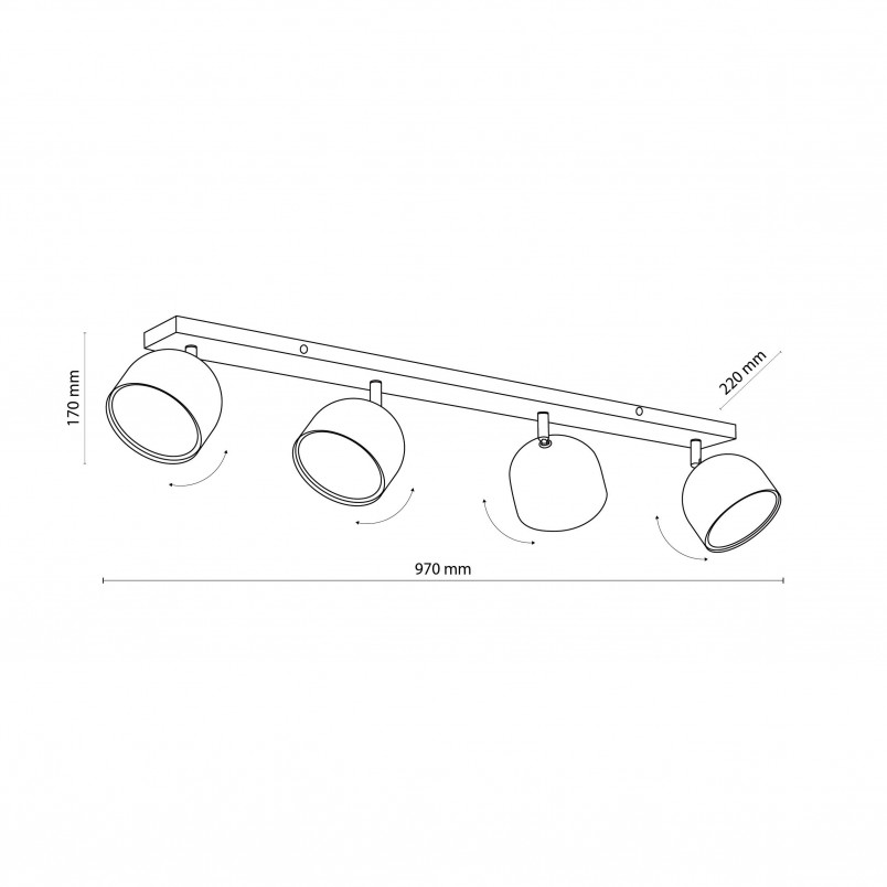 Reflektor sufitowy 4 punktowy Altea biały TK Lighting | Sklep z lampami