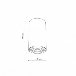 Lampa Spot Tuba Czarna 5,5cm TK Lighting - Nowoczesne Oświetlenie
