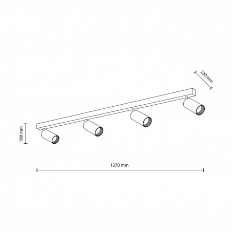 Reflektor sufitowy 4 punktowy Amis biały TK Lighting | TK Lighting