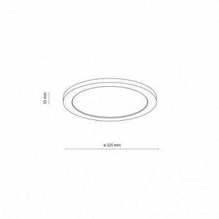 Plafon LED Aqua Wood | TK Lighting | Buk, 24W | Skandynawski