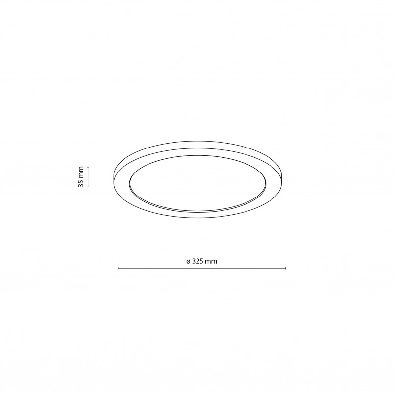 Plafon LED Aqua Wood | TK Lighting | Buk, 24W | Skandynawski