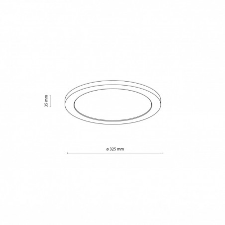 Plafon LED Aqua Wood | TK Lighting | Buk, 24W | Skandynawski