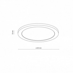 Plafon do łazienki Aqua Wood LED TK Lighting | 36W, Skandynawski