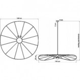 Lampa Wisząca Eskola 140cm Czarna | Thoro - Design i Jakość