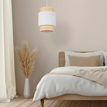 Lampa wisząca Boho New - TK Lighting | Biały rattan