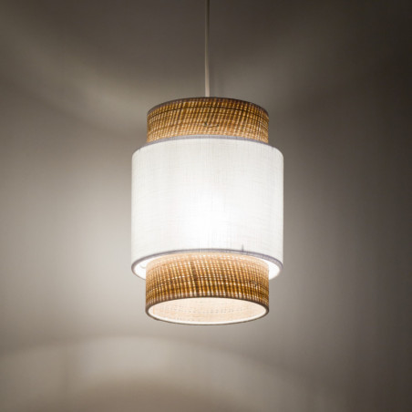 Lampa wisząca Boho New - TK Lighting | Biały rattan