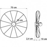 Kinkiet Eskola czarny Thoro | Designerski kinkiet 70cm