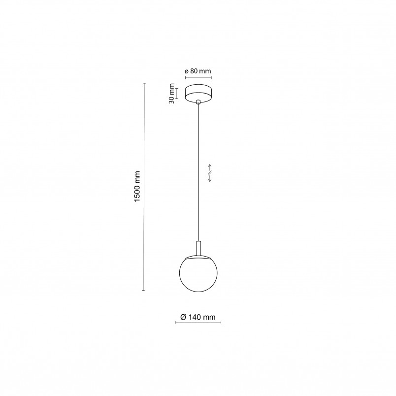 Lampa wisząca Cadix - Szkło, Złoto | TK Lighting