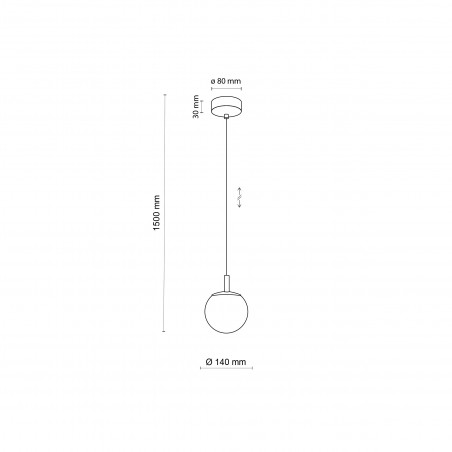 Lampa wisząca Cadix - Szkło, Złoto | TK Lighting