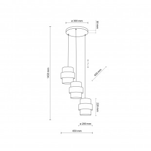 Lampa wisząca Calisto White III | TK Lighting - 3 punkty