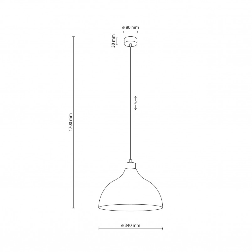 Lampa wisząca beżowa z drewna Cap TK Lighting | Skandynawski design