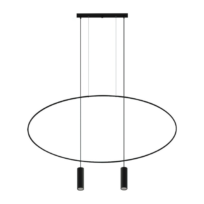 Lampa wisząca Holar 2 punkty czarna - Thoro | Minimalizm i styl