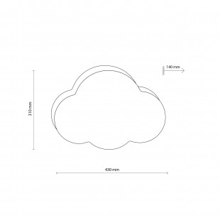 Plafon dziecięcy Cloud różowy TK Lighting | Tk Lighting