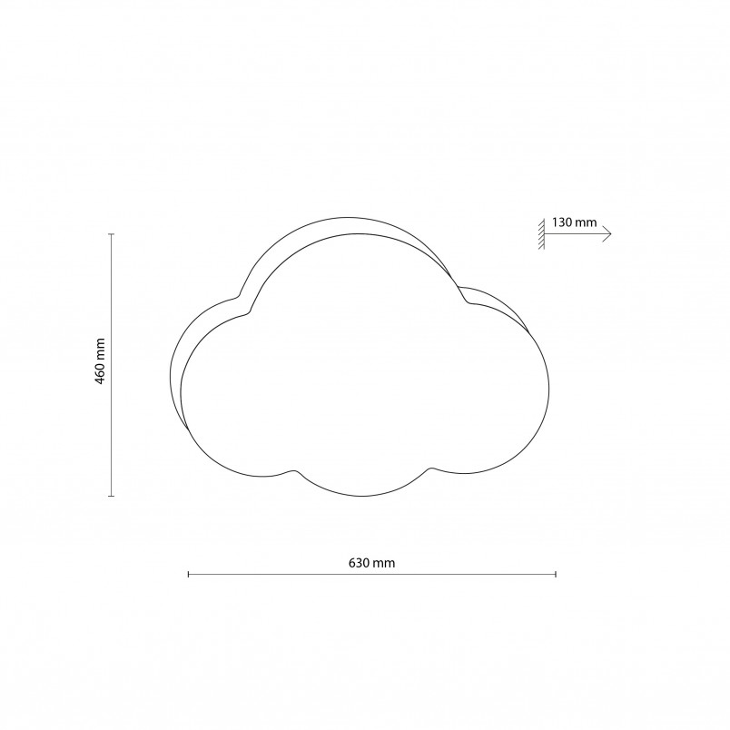 Plafon dziecięcy Cloud - Błękitny | TK Lighting