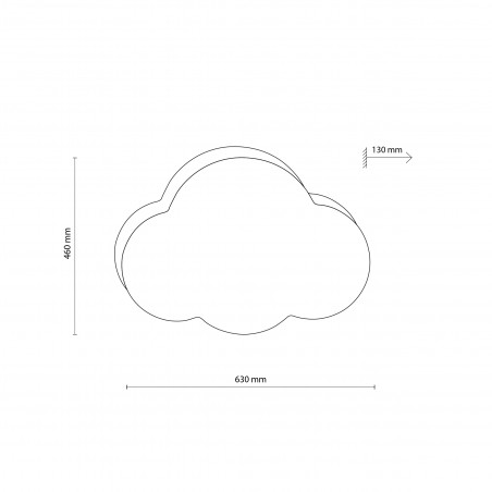 Plafon dziecięcy Cloud - Błękitny | TK Lighting