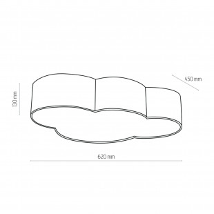 Plafon dziecięcy Cloud różowy TK Lighting | Światło z chmurką
