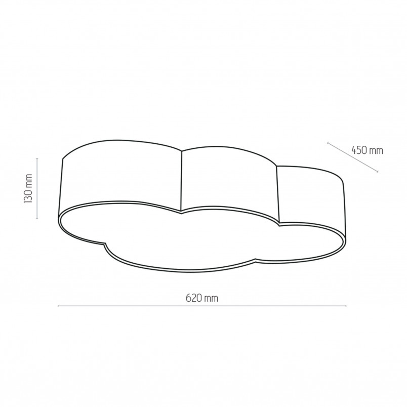 Plafon dziecięcy Cloud różowy TK Lighting | Światło z chmurką