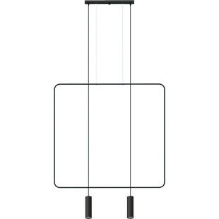Lampa wisząca Rana 2 punktowa czarna | Thoro - Nowoczesny design