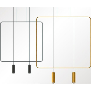 Lampa wisząca Rana 2 punktowa czarna | Thoro - Nowoczesny design