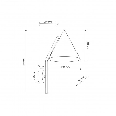 Kinkiet Cono Black | TK Lighting - Loftowy design