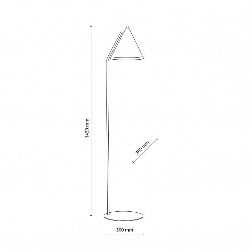 Lampa podłogowa Cono Black | TK Lighting - Loft i Japandi