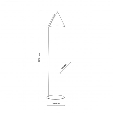 Lampa podłogowa Cono Black | TK Lighting - Loft i Japandi
