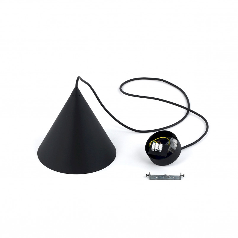 Lampa Wisząca Cono Black - TK Lighting | Loftowa, Czarna